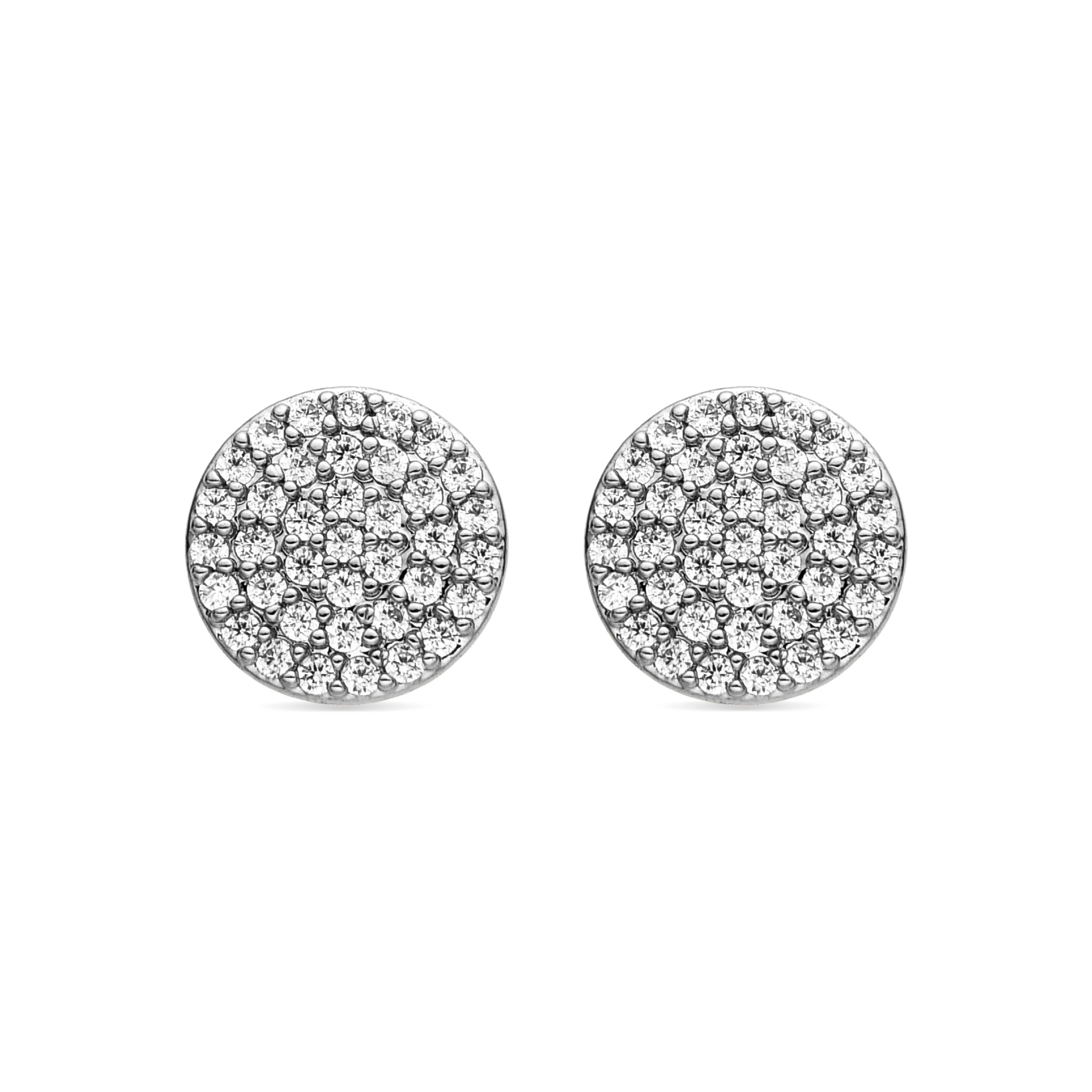 Pendientes con Circonita Brillante acabado plata - Gudpe