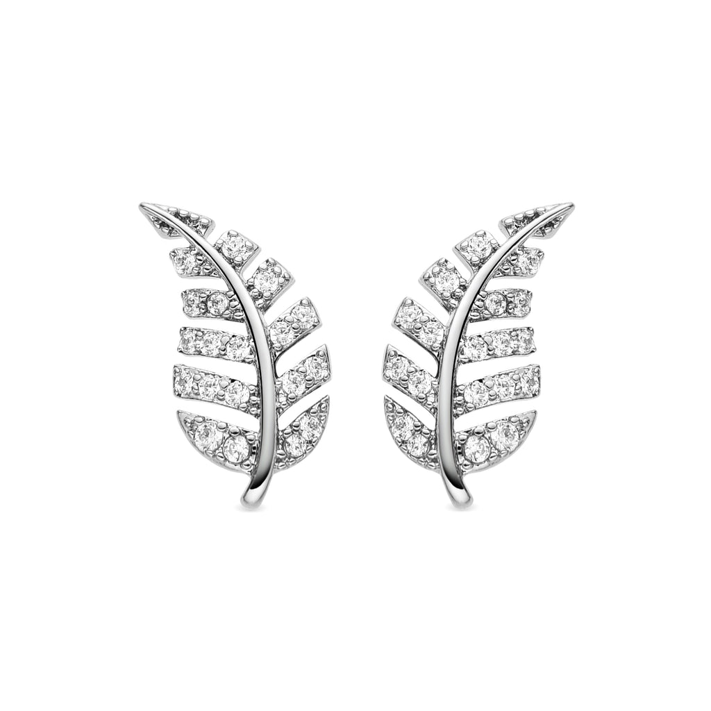 Pendientes con Circonita Brillante acabado plata - Tatsy