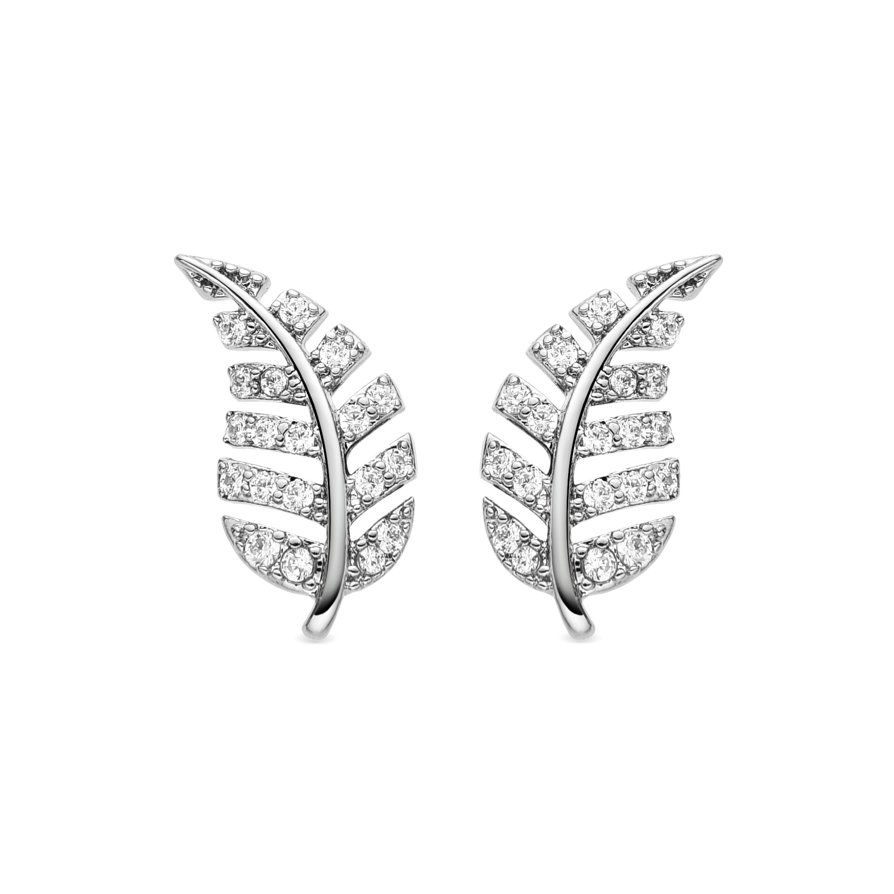 Pendientes con Circonita Brillante acabado plata - Tatsy