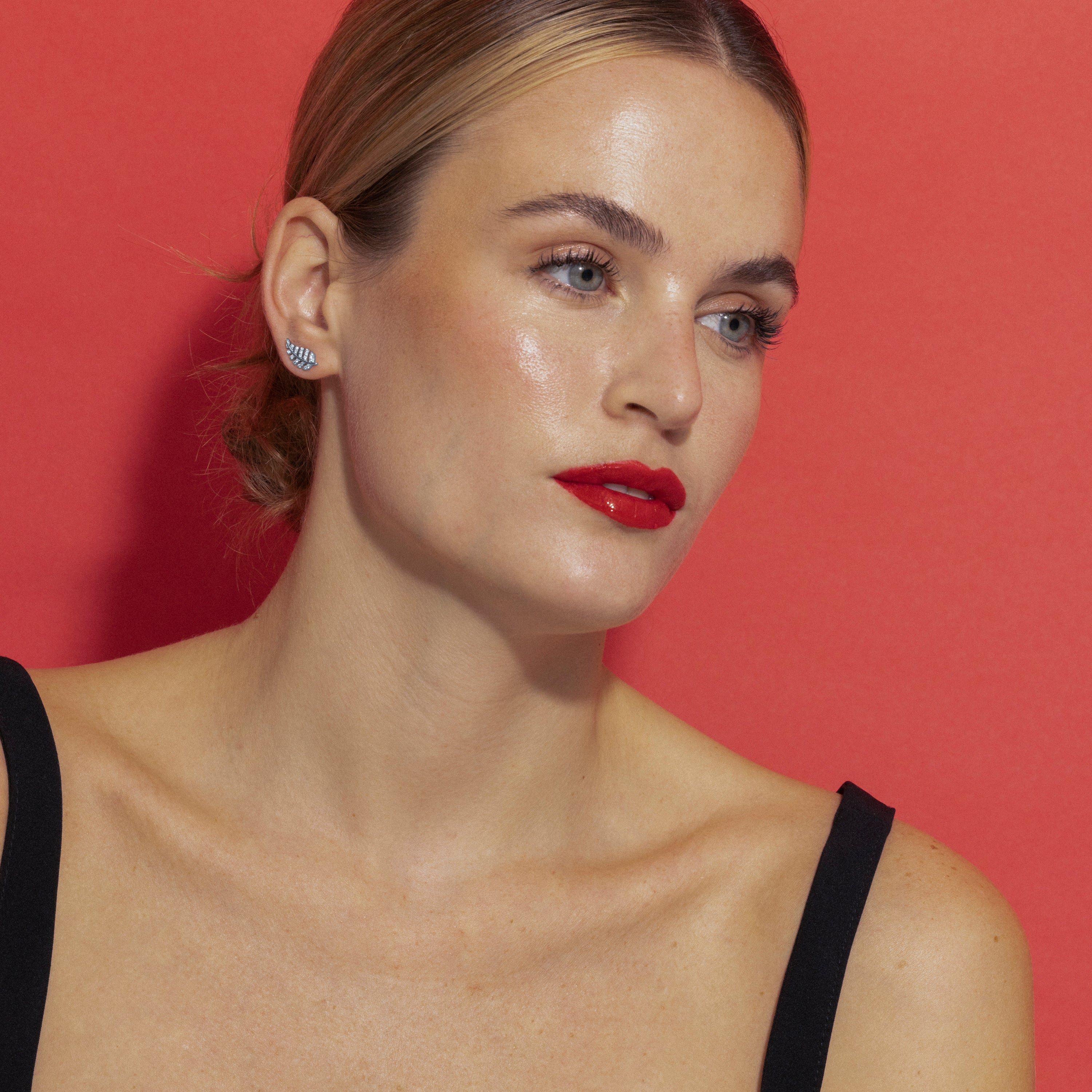 Pendientes con Circonita Brillante acabado plata - Tatsy