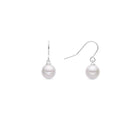 Pendientes con Perla Blanca acabado plata - Darana