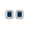 Pendientes con Circonita Topacio Azul acabado plata - Surin