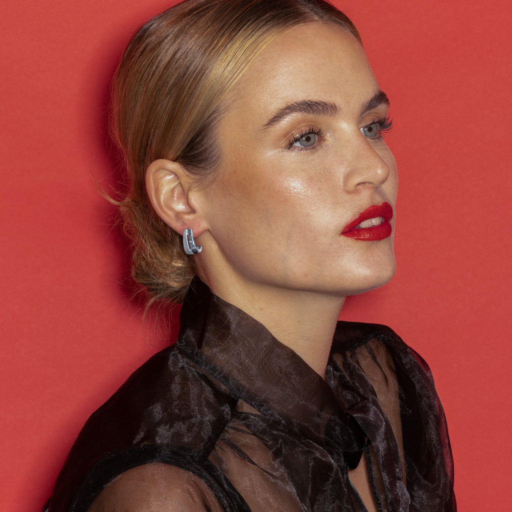 Pendientes con - acabado plata - Oirfan