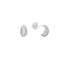 Pendientes acabado plata y Circonita Brillante - Kincon