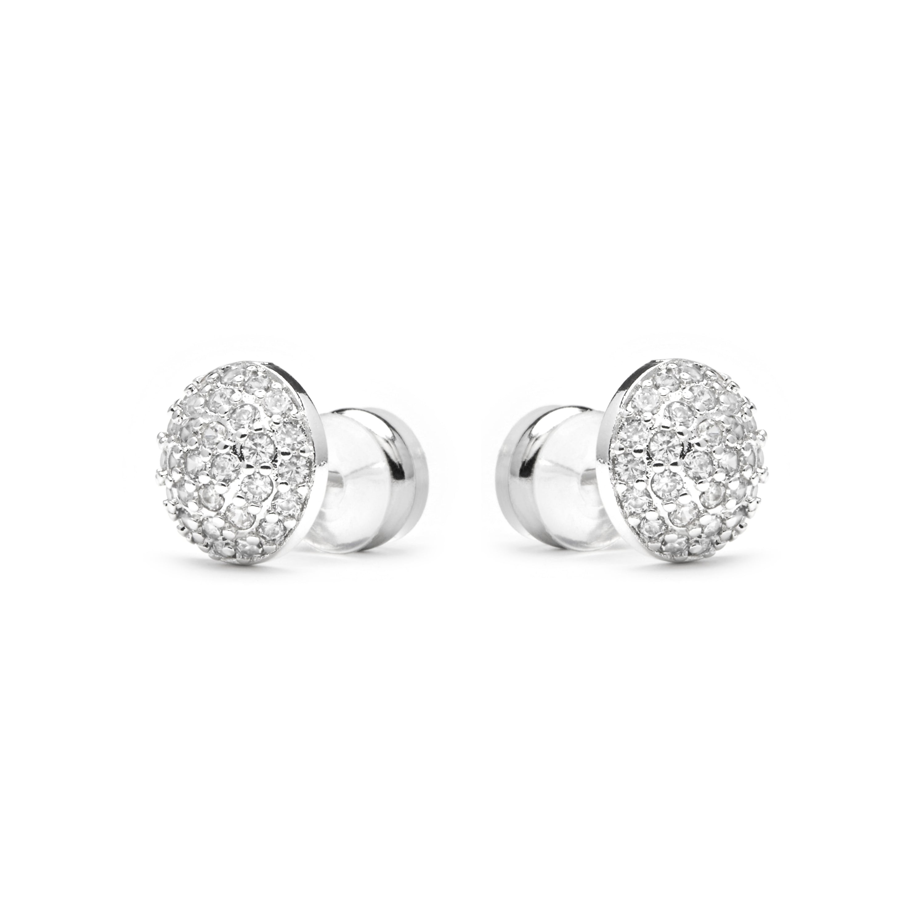 Pendientes acabado plata y Circonita Brillante - Ramir