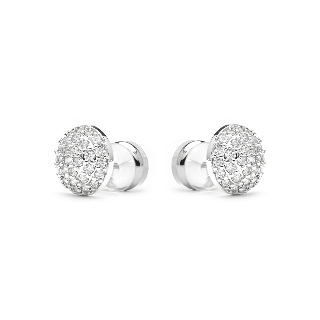 Pendientes acabado plata y Circonita Brillante - Ramir