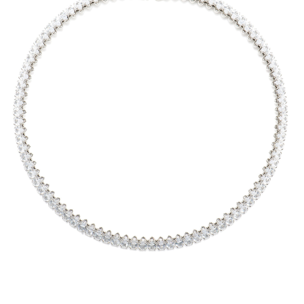 Collar con Circonita Brillante acabado plata - Comega