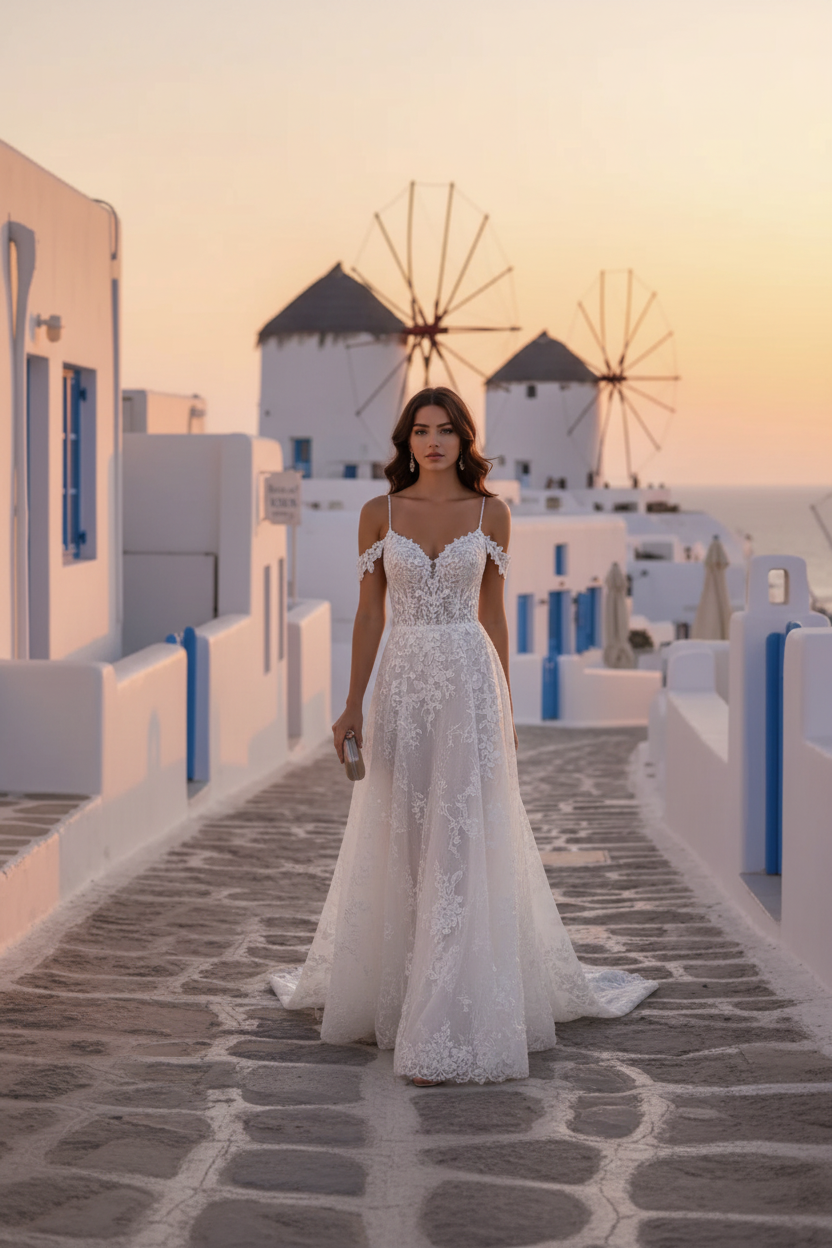 Vestido de Novia Victoria - Sirena Hombros Caídos Encaje