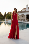 Vestido Halter Rojo largo invitada