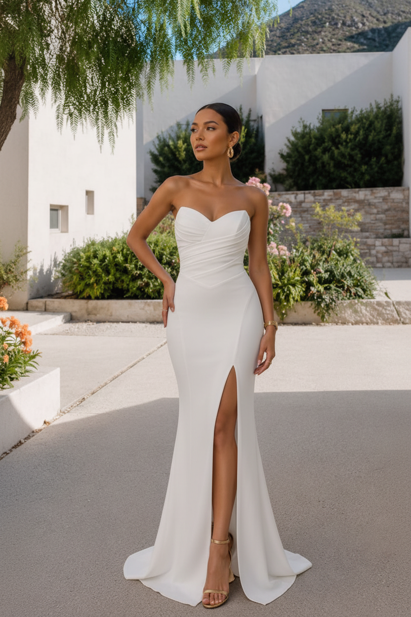 Vestido de Novia Sirena Strapless