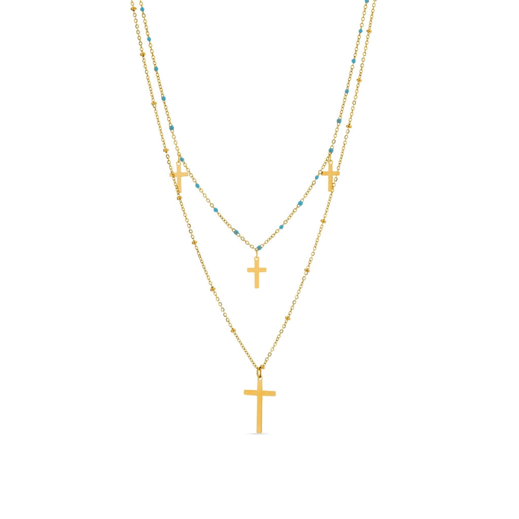 Collar acabado en oro amarillo 18k