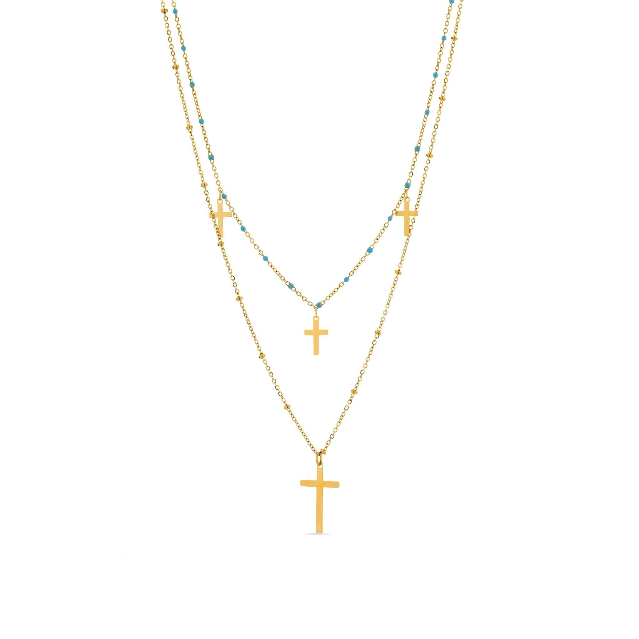 Collar acabado en oro amarillo 18k