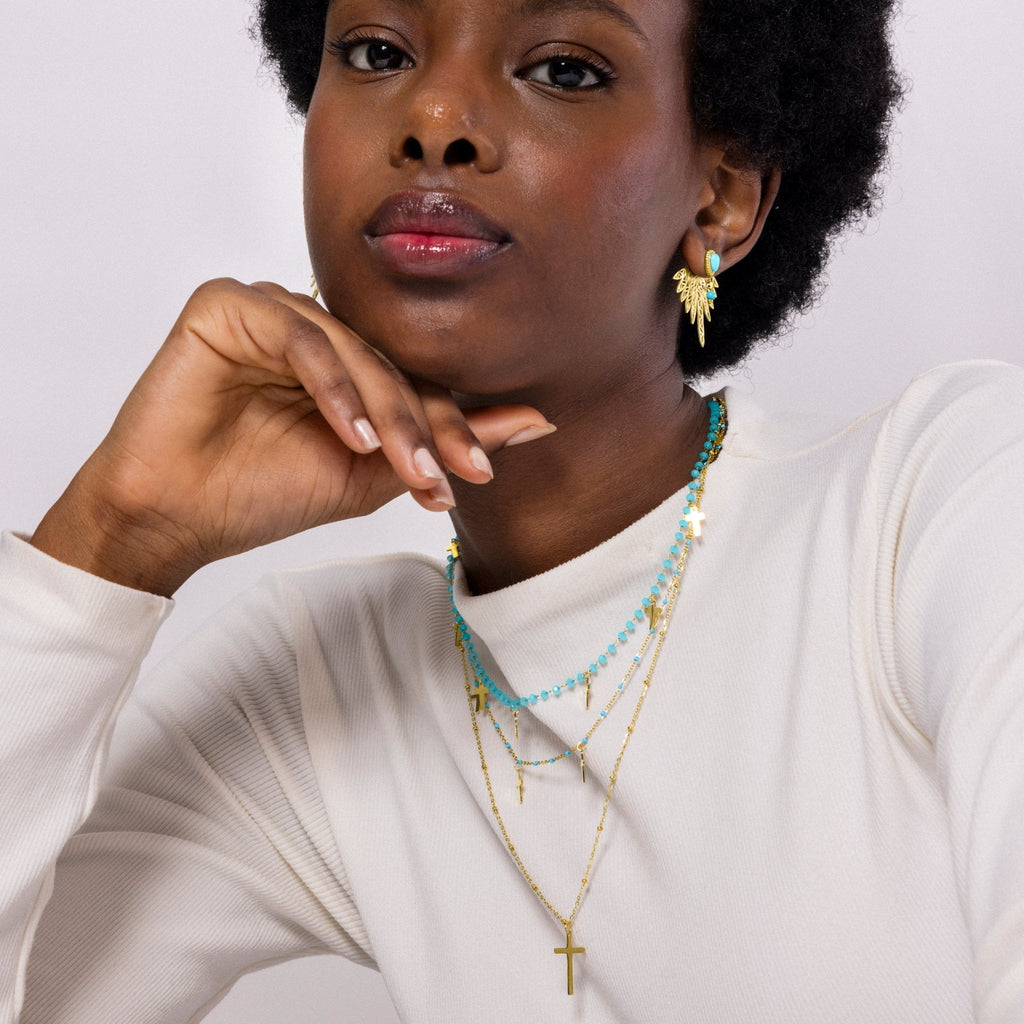 Collar acabado en oro amarillo 18k