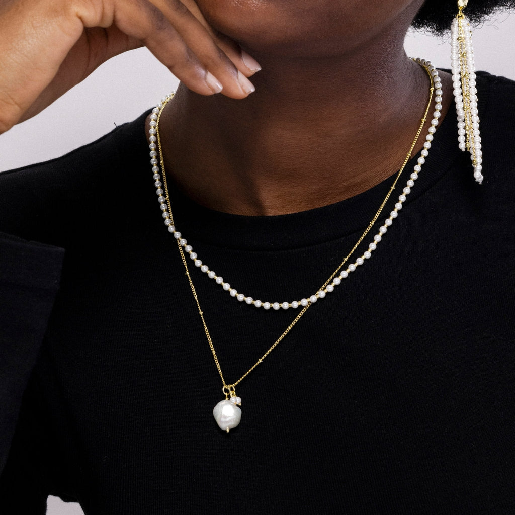 Collar acabado en oro amarilo 18k