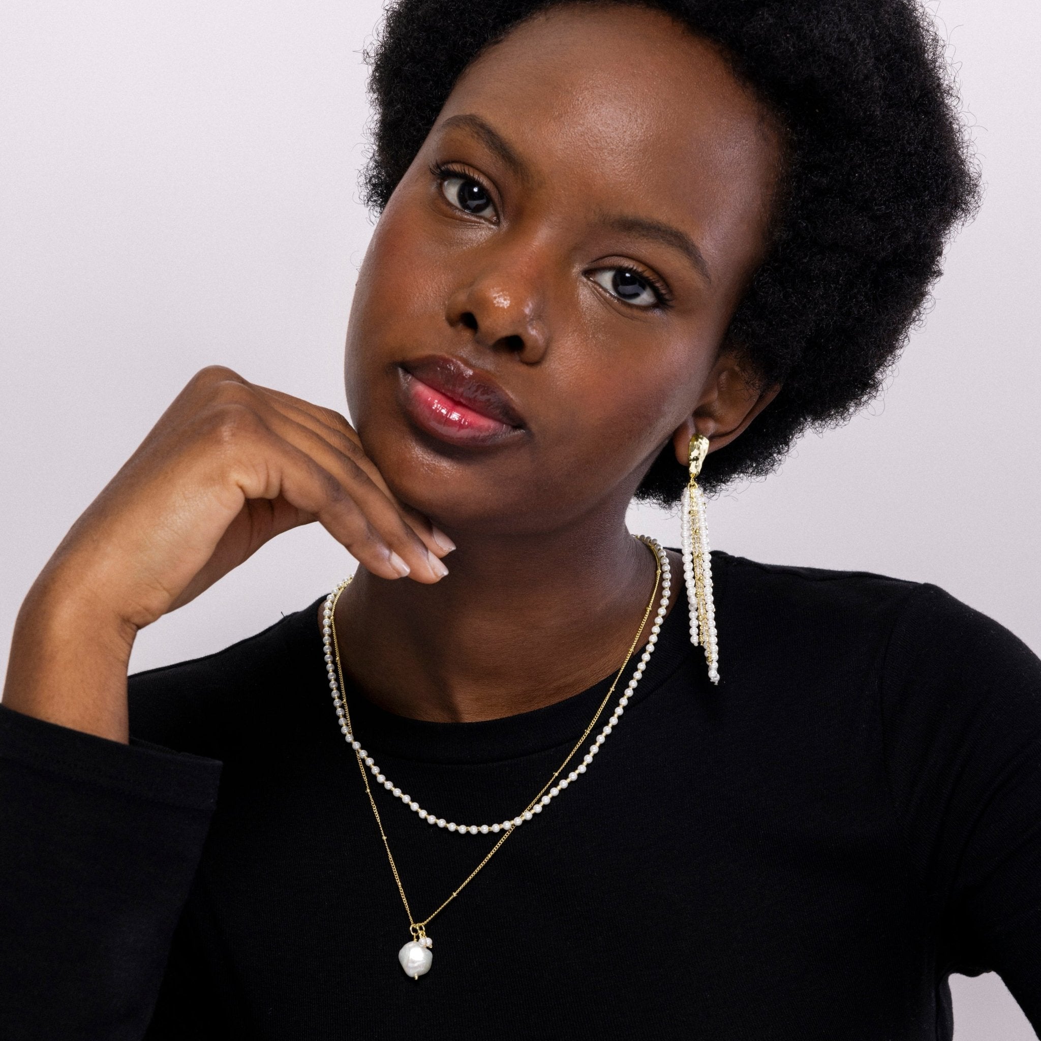 Collar acabado en oro amarilo 18k