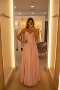 Vestido rosa corset - selfie probador
