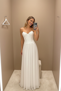 Vestido blanco corset - selfie probador