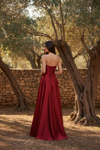 Vestido Burdeos Strapples