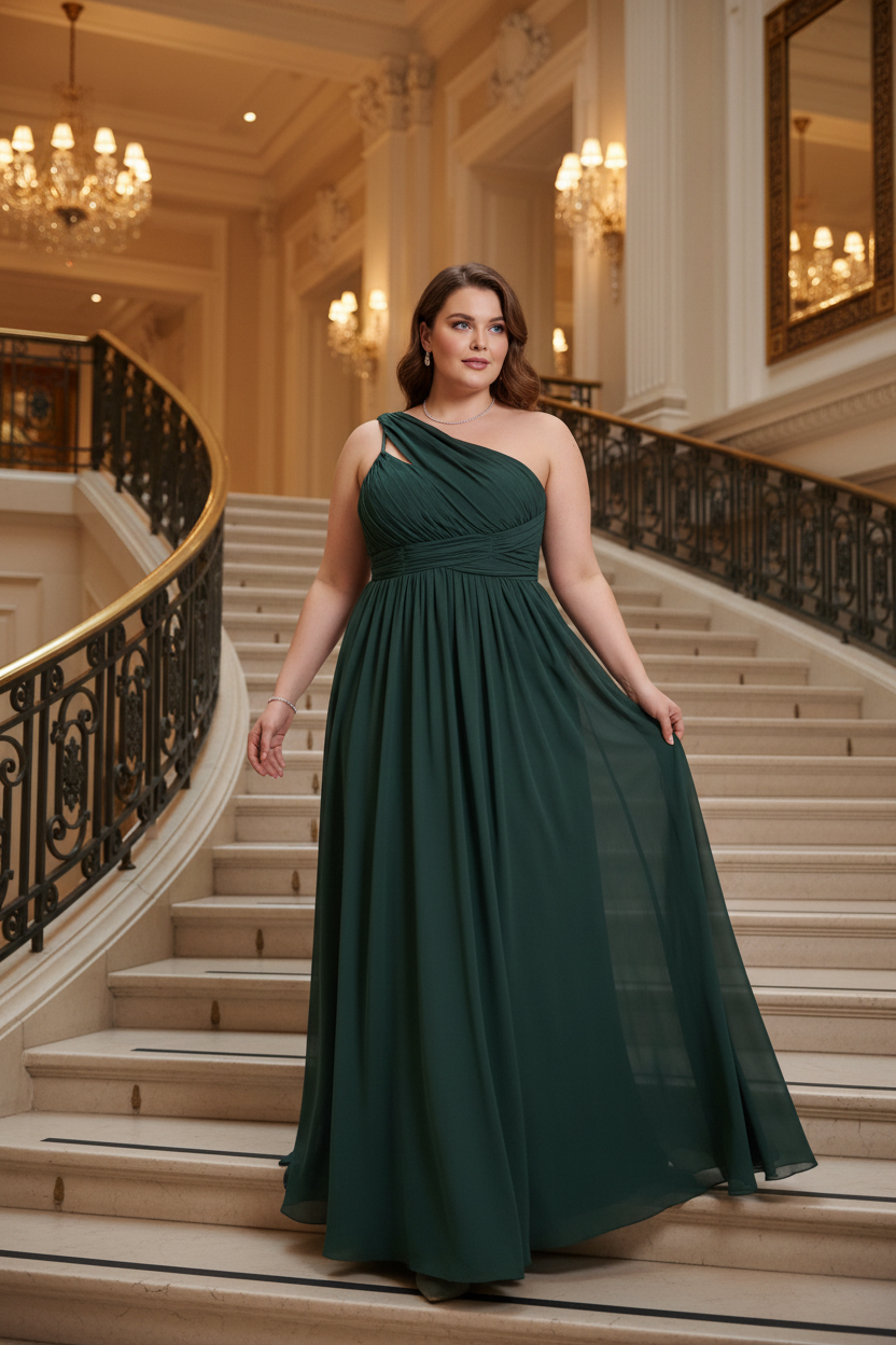Vestido Gasa un Tirante Botella - Hotel de lujo