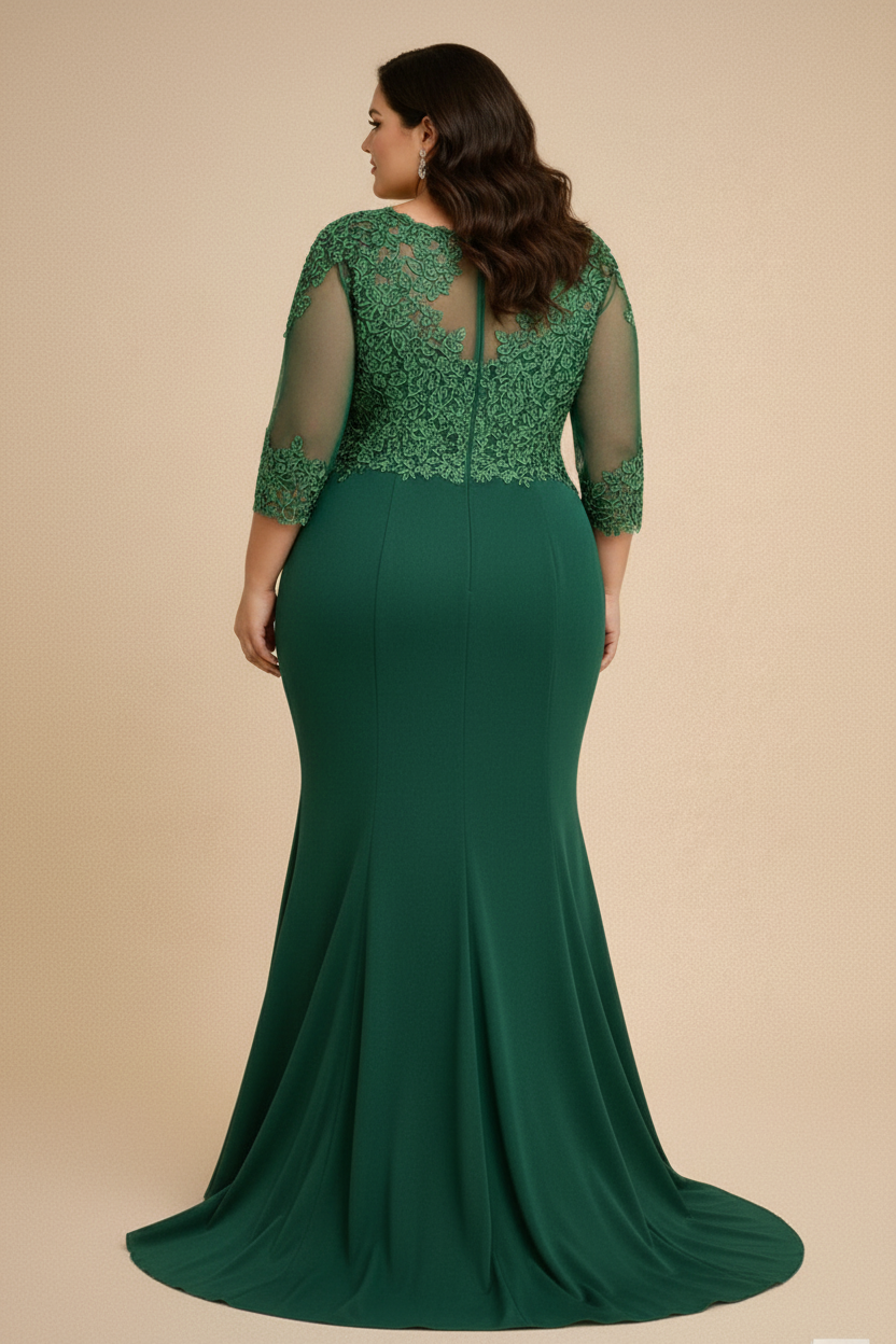 Vestido Verde Esmeralda - Vista Trasera