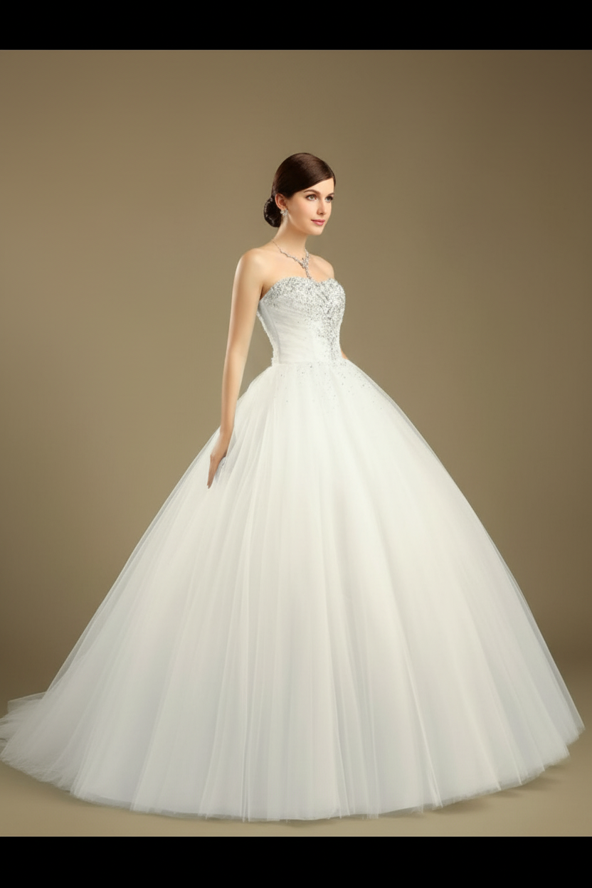 Vestido de Novia Valentina - Princesa Tul Pedrería