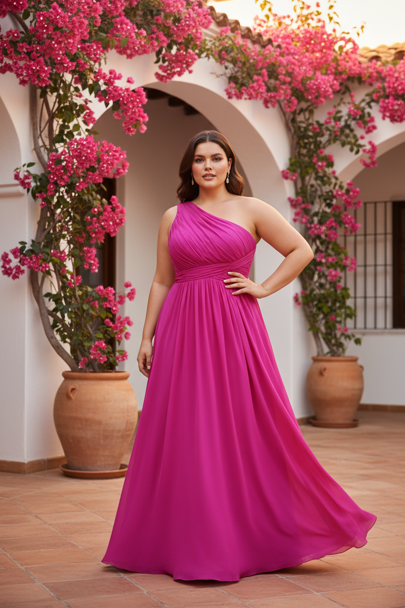Vestido Gasa un Tirante Buganvilla - Villa mediterránea