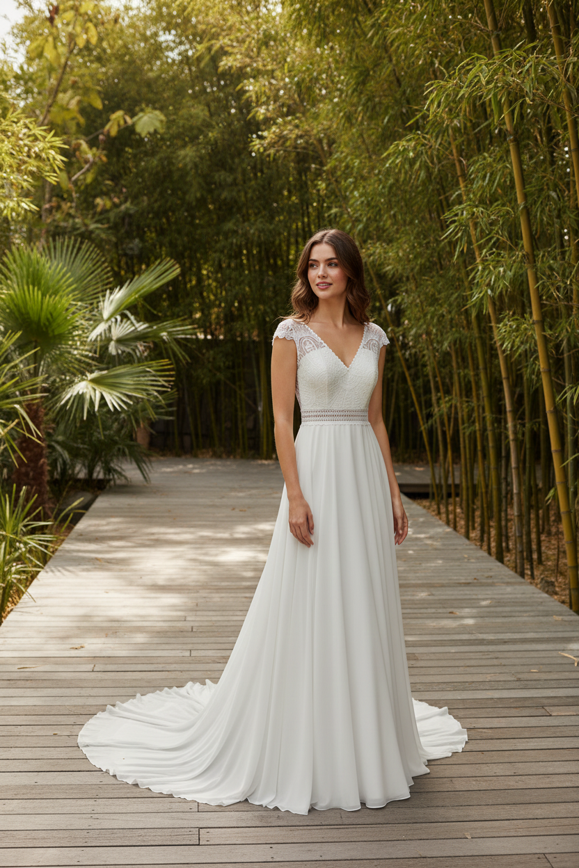 Vestido novia deck bambú