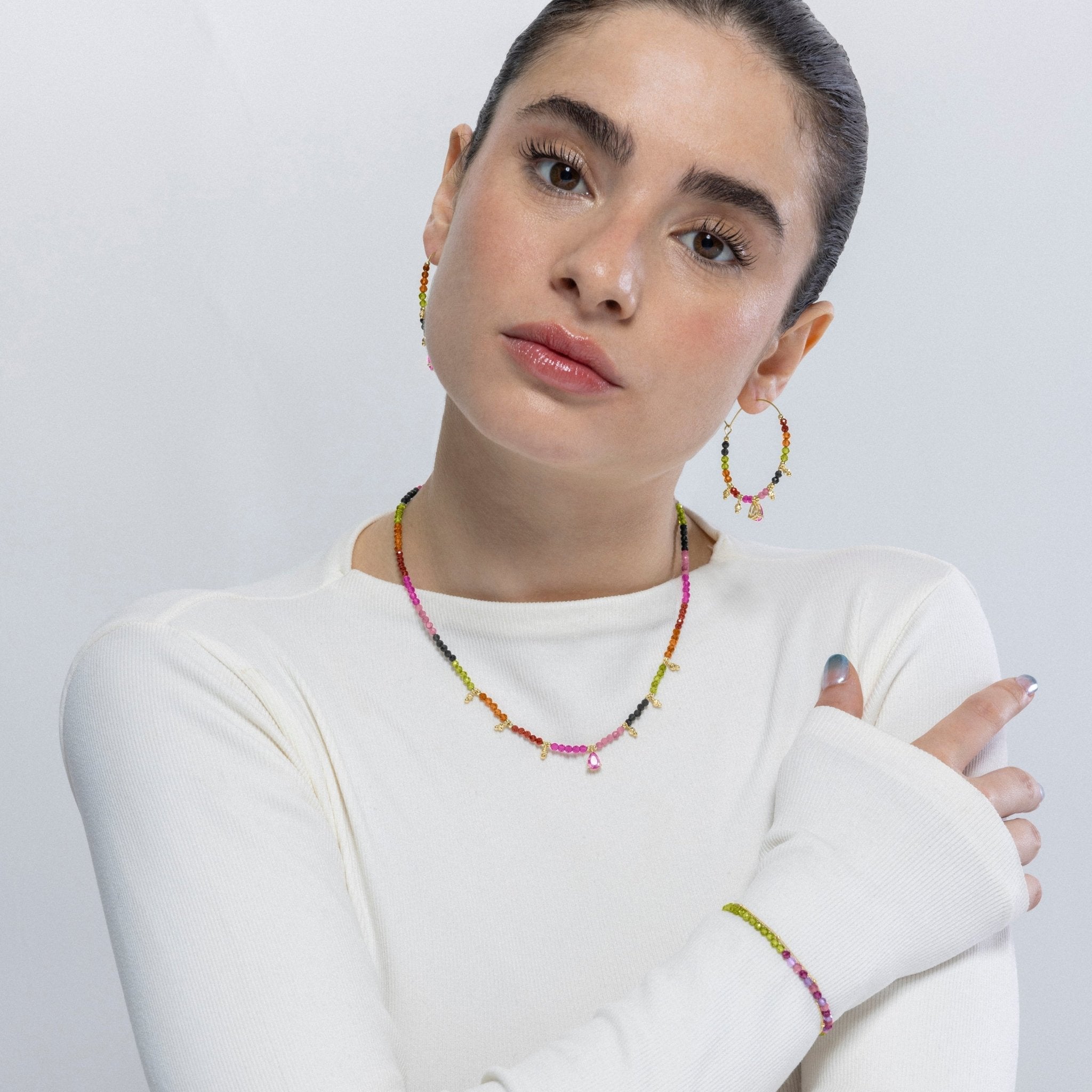 Pendientes acabado en oro amarilo 18k