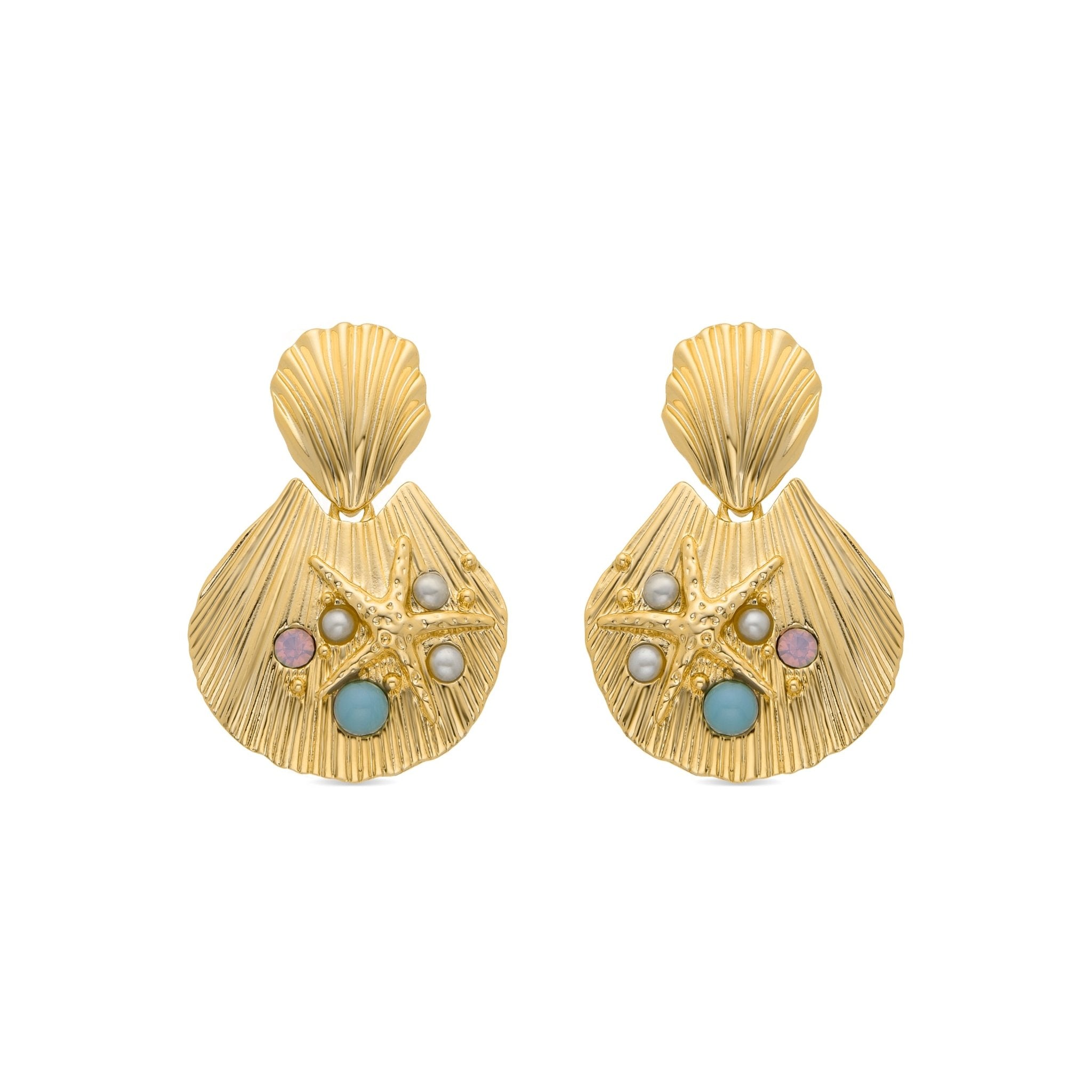 Pendientes acabados en oro amarillo 18k