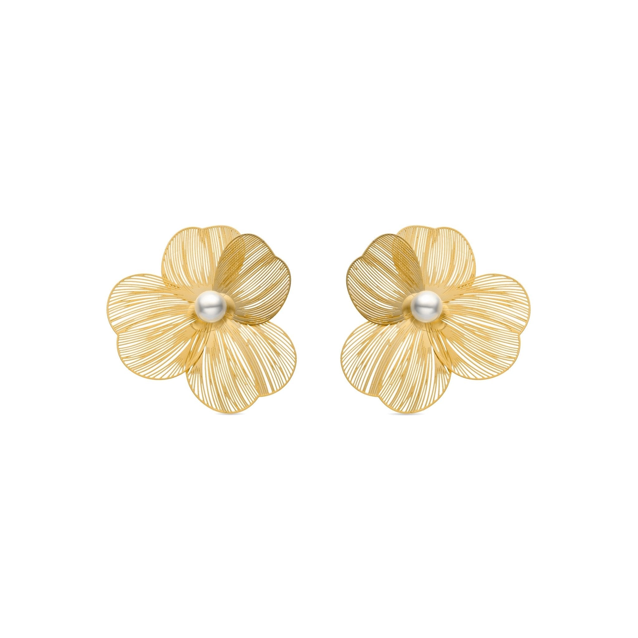 Pendientes acabados en oro amarillo 18k