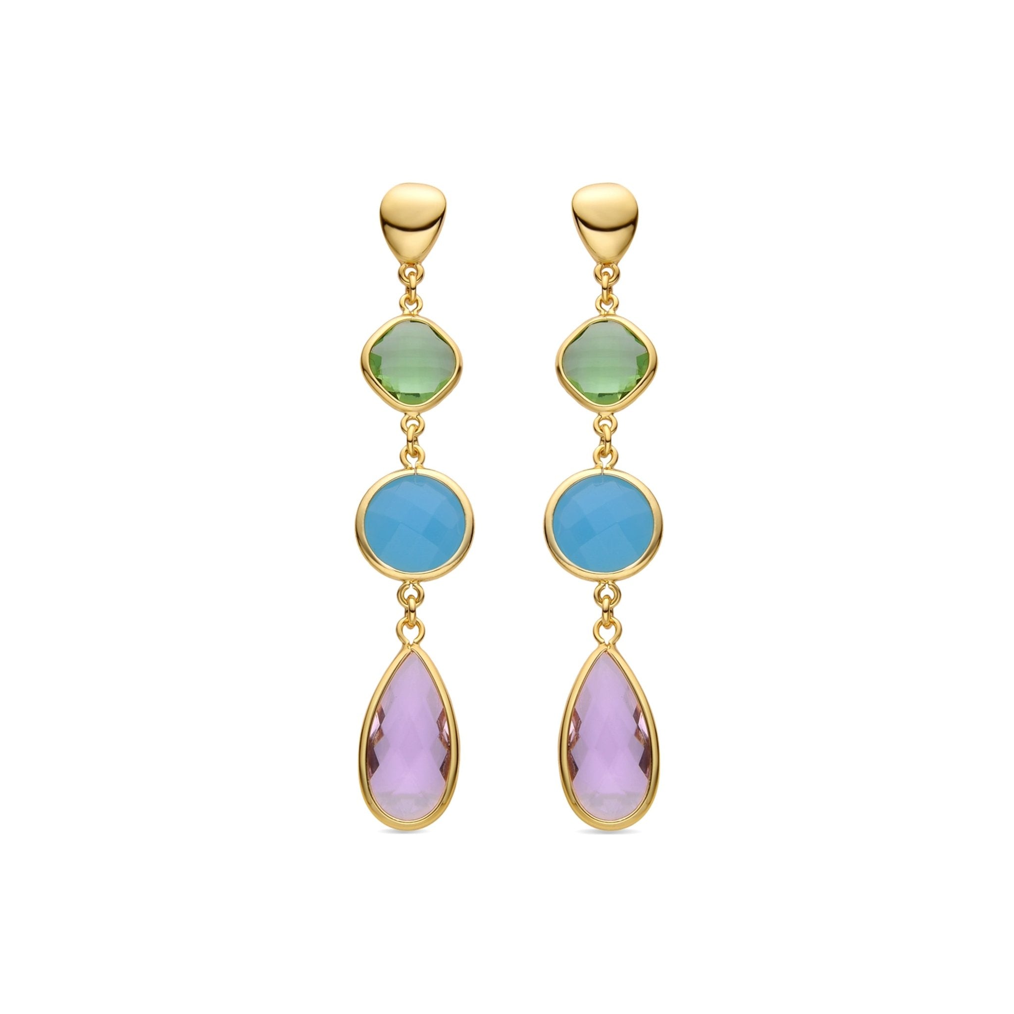 Pendientes acabados en oro amarillo 18k