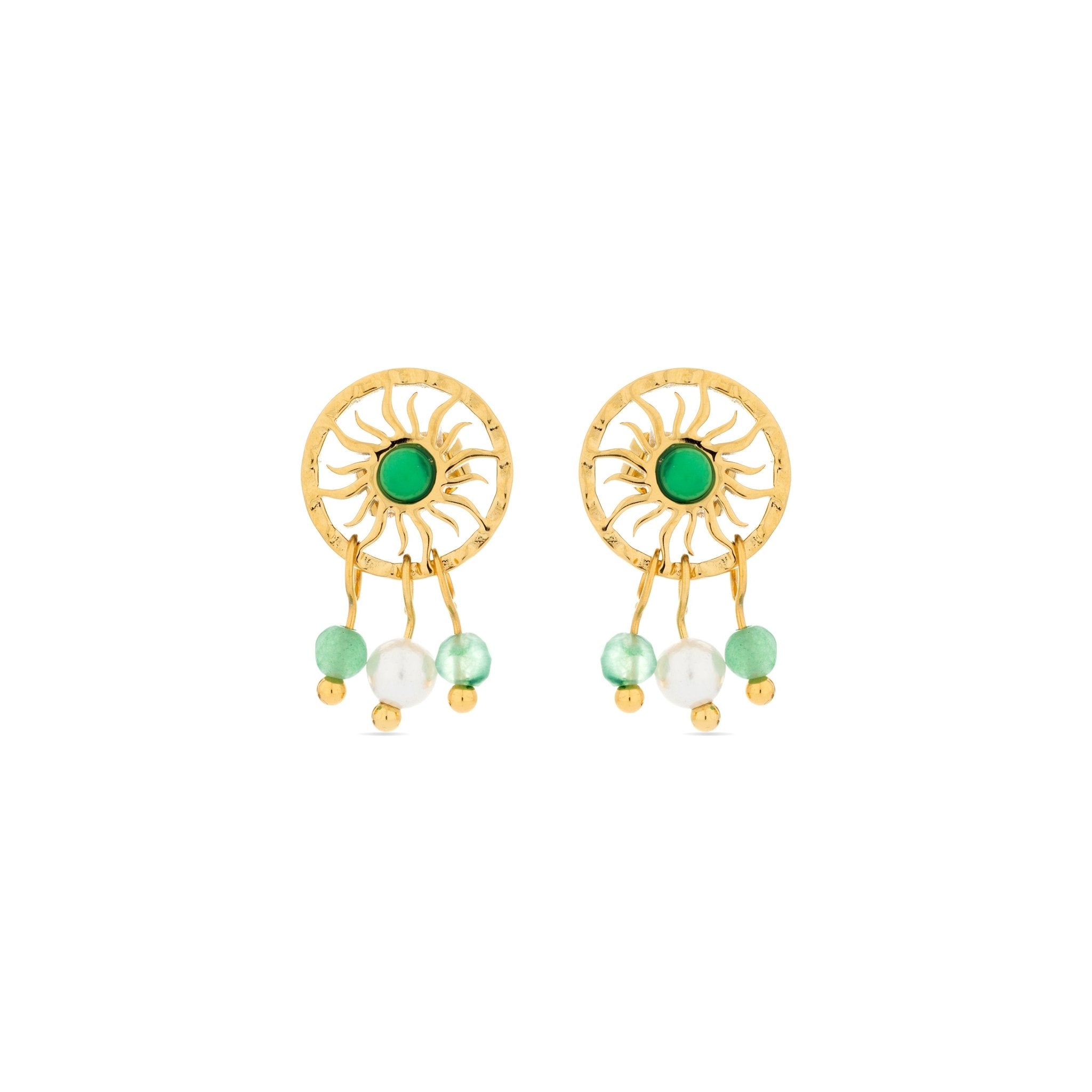 Pendientes acabados en oro amarillo 18k