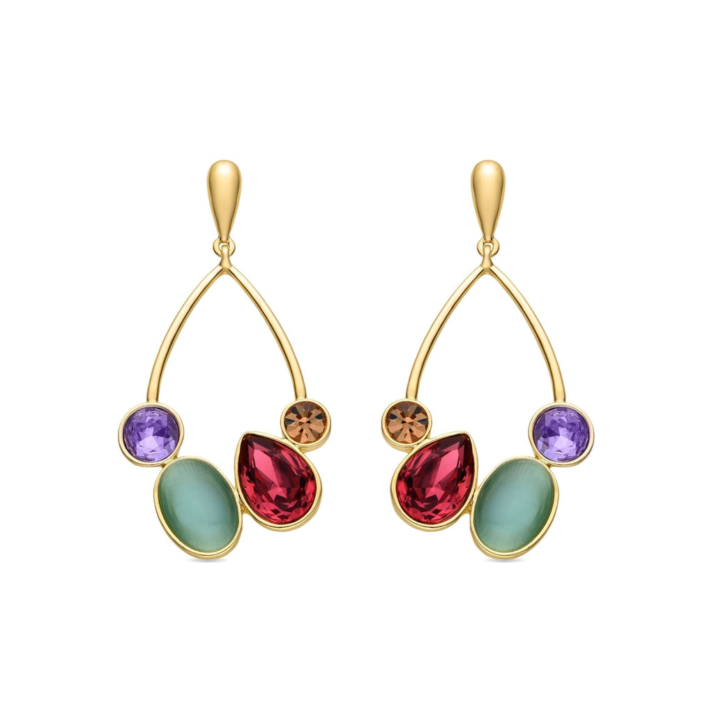 Pendientes acabados en oro amarillo 18K