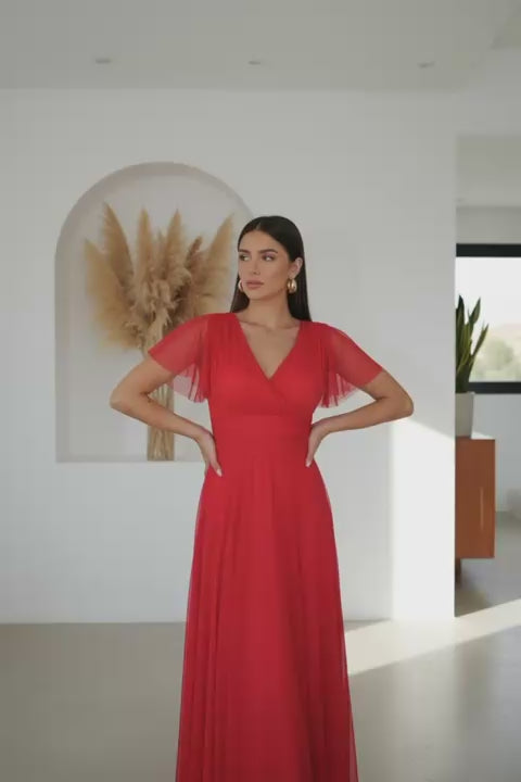 Vestido Tull rojo
