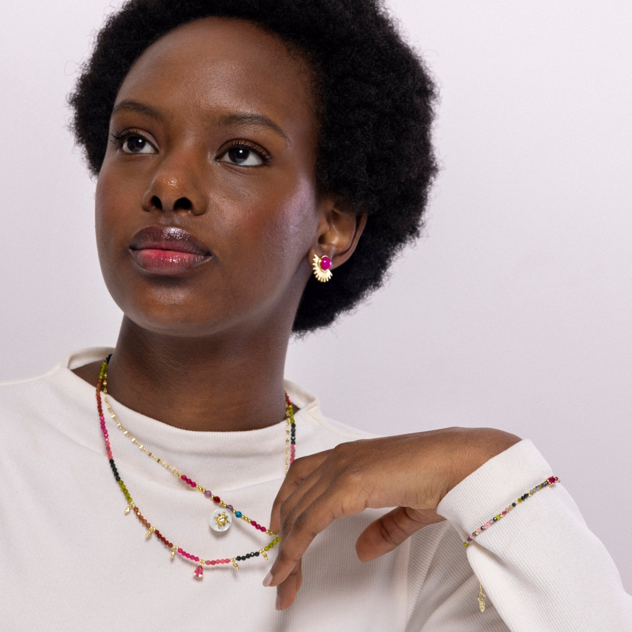 Pulsera Baim acabada en oro amarilo 18k