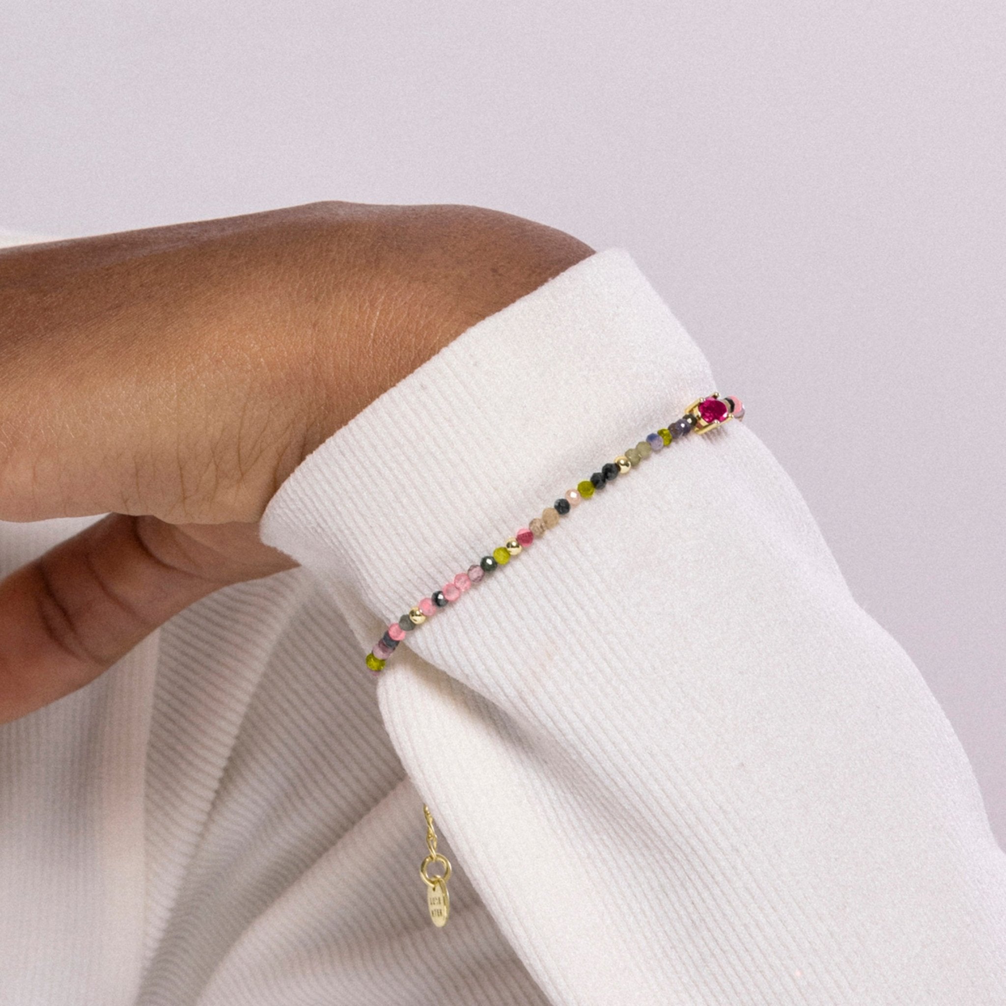 Pulsera Baim acabada en oro amarilo 18k