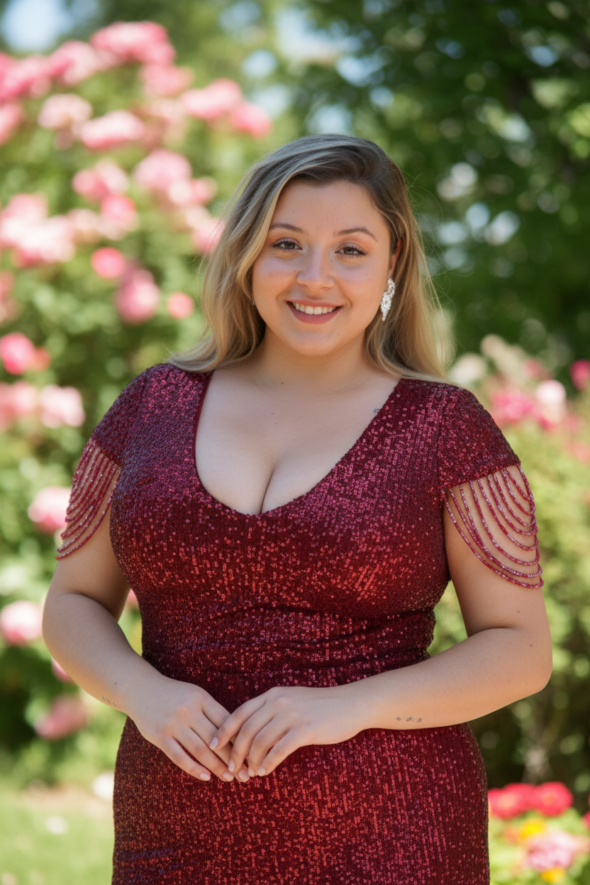 Vestido Burdeos - Retrato