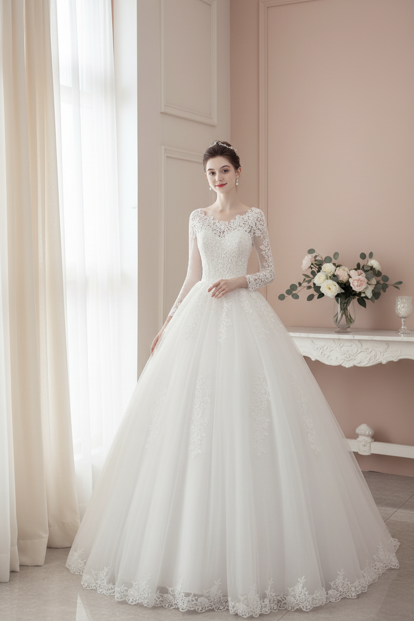 Vestido en boutique elegante