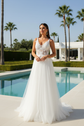 Vestido Corse Pico Tulle Blanco novia- EXCLUSIVO ONLINE