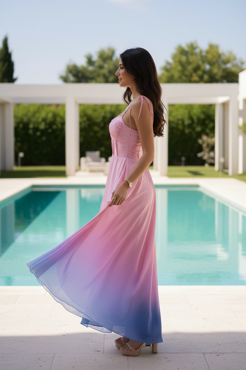 Vestido Aurora Degradé Corsé Talla Única 36-40/42