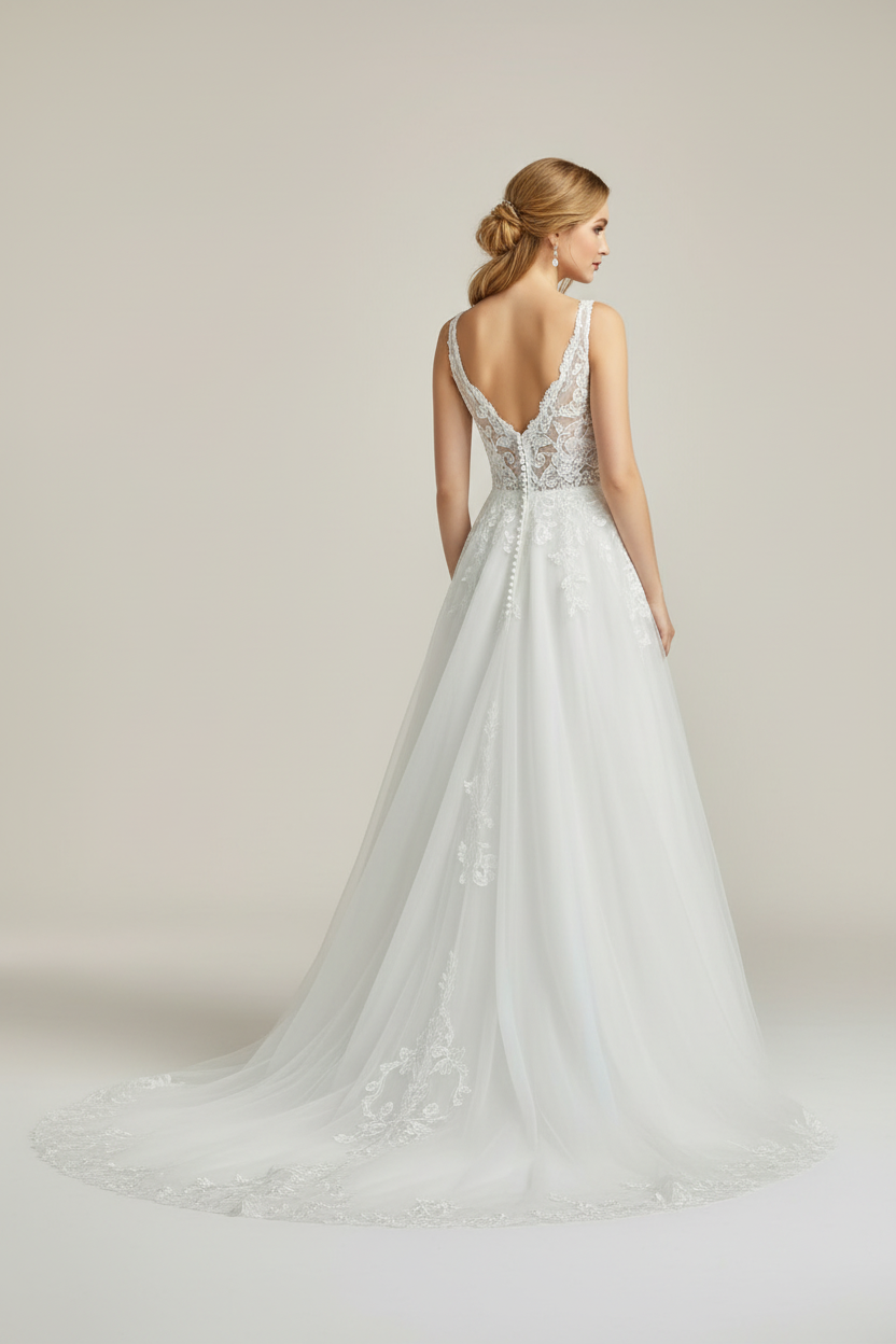 Vista trasera vestido